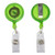 Green - Transparent Retractable Round Badge Reel w/ Belt Clip