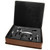 Dark Brown Leatherette 5-Piece Wine Tool Set