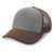 Gray/Brown Blank Angle View - 5 Panel Foam Mesh Back Trucker Cap