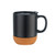 12 oz. Two-tone Barista Cork Bottom Ceramic Mug with Lid