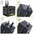 Black Logo - Multi Dual USB Ports Universal Travel Power Adapter Plug