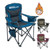 Premium Heather Camping Foldable Chair With Insulated Cooler