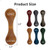 4" Vintage Handmade PU Leather Bone-shape Double-sided Magnetic Bookmark