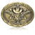 Antique Brass Logo - Belt Buckle, Pewter Finish Standard (2"x3" Oval)