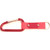 Metallic Red Blank - 8 Cm Carabiner with Strap and Metal Plate