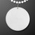 White Medallion with Beaded Necklace (Non Light Up) - Domestic Print