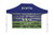 10x15ft Standard Hex Aluminum Frame (40mm post, 1.2mm gauge) w Dye Sublimation Canopy + Full Wall