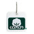 White/Green Logo - Custom PVC Zipper Pull (1-1/2")