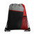 Red - Tri-Colored Mesh Pocket Drawstring Backpack