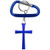 Metallic Blue Blank - Cross Shape Key Holder w/7 Cm Carabiner