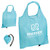 Aqua Blue Logo - Bazaar RPET Folding Reusable Tote Bag