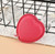 Light Red - Mini Heart-shaped PU Leather Tape Measure