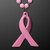 Breast Cancer Awareness Pink Ribbon Beads (Non-Light Up) - Domestic Print