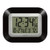 Black Atomic Digital Wall Clock w/Indoor Temperature & Date