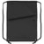 Black Blank - Zipper Pocket Drawstring Backpack