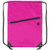 Fuchsia Pink Blank - Zipper Pocket Drawstring Backpack