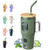 Glass Water Tumbler W/Bamboo Lid & Handle
