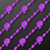 Purple Football Party Bead Necklaces - Domestic Print