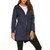 Blue - Women Waterproof Lightweight Hooded Raincoat Jacket