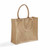 Natural Beige Blank Angle View - Market Jute Tote Bag