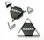 Triangle Shaped Tool Kit w/3 Two Sided Steel Bits