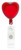 Translucent Red Blank - Heart-Shaped Retractable Badge Holder