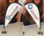 View 2 Logo - Desk Bow Wing Flag LUX Double Sided, Printed Wing Flag + Silver Base & Pole