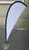 Desk Bow Wing Flag LUX Single Side, Small Wing Flag with Silver Base