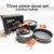 orange - Aluminum Camping Cookware Set, Including Folding Pot, Teapot and Pans Packed with a Mesh Bag