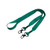 Custom Double Ended Lanyard w/ Metal Split Ring & Metal Crimp