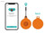 Circular Silicone Key Tag Tracker Cover Access Card Sleeve Anti-Lost Protector Holder W/ Carabiner