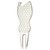 White/Silver Blank Back - Contour Golf Divot Fixer Tool w/ Bottle Opener