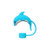 Dolphin - Animal Style Silicone Straw Topper