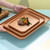 Wood Graining PP Material Serving Tray Or Dinner Tray Small Size