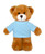 Brown/Baby Blue Blank - Mocha Bear with Tee