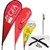 Wing Flag 8.1' "Petal TearDrop" Kit, Single Reverse Print
