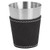 2oz. Black/Silver Leatherette & Stainless Steel Shot Glass