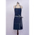 12 oz. 100% Cotton Denim Kitchen Aprons w/ Grey front straps & 3 Pockets
