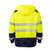 Hi Viz Class 3 Color Block Safety Zipper Hoodie With Segmented Tape And Kangaroo Pocket