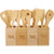 1401-09NTAngle-Right - Bamboo 4-piece Kitchen Tool Set and Canister