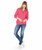 Preppy Pink Blank Front Lifestyle - Unisex Crosswind Quarter Zip Sweatshirt