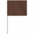 Brown - 1-Color 4" x 5" Custom Vinyl Marking Flag with 21" Wire
