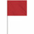 Red - 1-Color 4" x 5" Custom Vinyl Marking Flag with 21" Wire