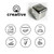 Silver Blank - Custom Food Decision Dice