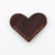 Brown - Debossed Genuine Leather Heart Shaped Bookmark