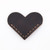 Coffee - Debossed Genuine Leather Heart Shaped Bookmark
