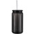 Black - 16OZ Mason Jar Cups with Lids and Straws