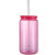 Hot Pink/White - 16OZ Mason Jar Cups with Lids and Straws