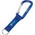 Blue/Silver Logo - Key Tag Carabiner with Strap and Raised Rubber Patch