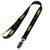 Black-1 - 3/4'' Polyester Lanyard w/ Safety Breakaway Badge Holder